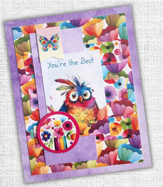 Paper Rose Rainbow Village 6x8" Birds Embossed Die Cuts - Scrap Of Your Life 