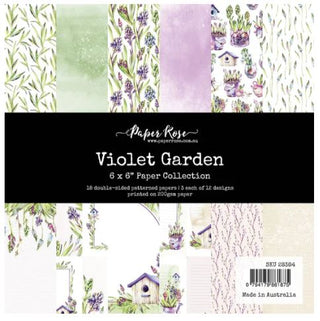 Paper Rose Violet Garden 6x6 Paper Pad - Scrap Of Your Life 
