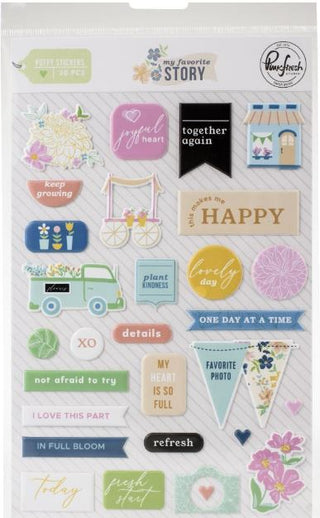 PinkFresh -  My Favorite Story Puffy Stickers - Scrap Of Your Life 