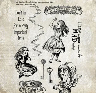 Craft Clear Stamps Alice's Adventures in Wonderland #2  - 6" x 8" - Scrap Of Your Life 