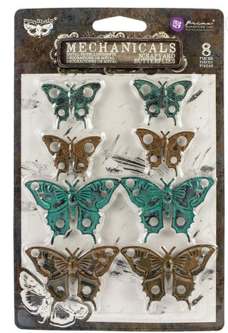 Prima - Finnabair Mechanicals Metal Embellishments-Scrapyard Butterflies