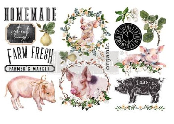 Prima Marketing Re-Design Decor Transfers Farm Fresh 6"X12" - Scrap Of Your Life 
