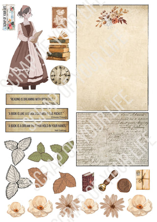 Printable - Vintage Book Tag - Scrap Of Your Life 