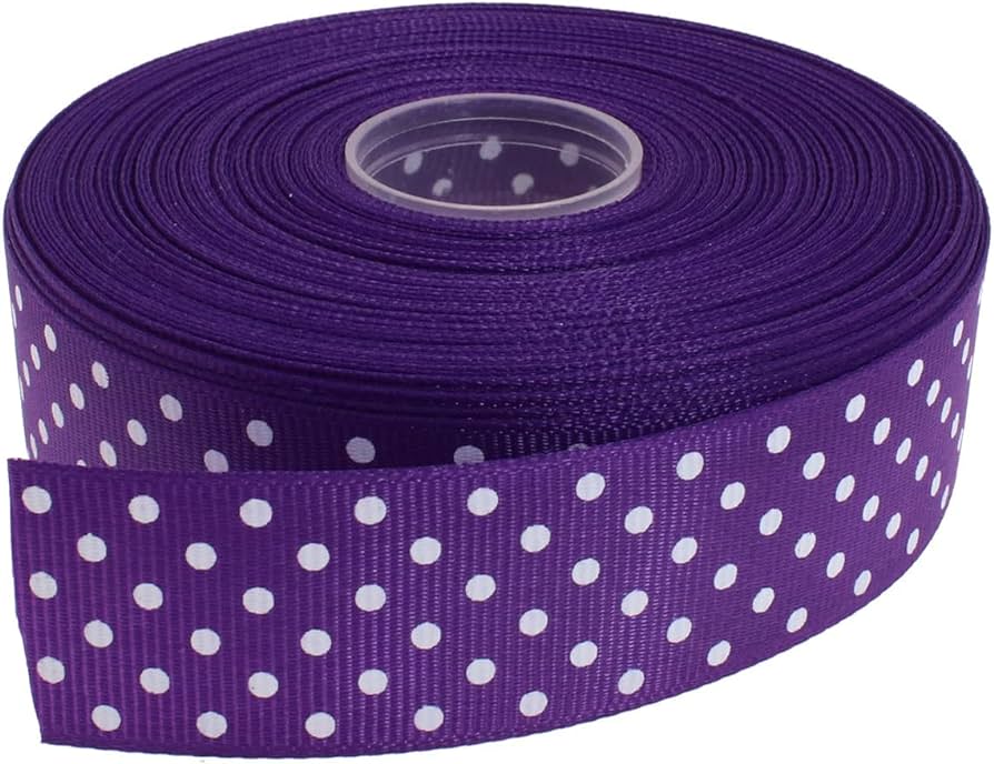 Ribbon - Polka Dot Grosgrain Ribbon Purple - Scrap Of Your Life 