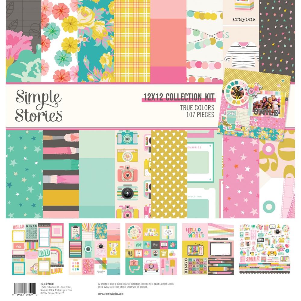 Simple Stories - True Colours 12x12 Paper Pack - Scrap Of Your Life 