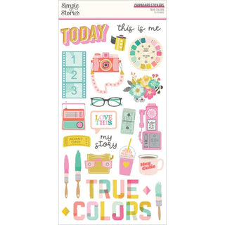 Simple Stories - True Colours Chipboard - Scrap Of Your Life 