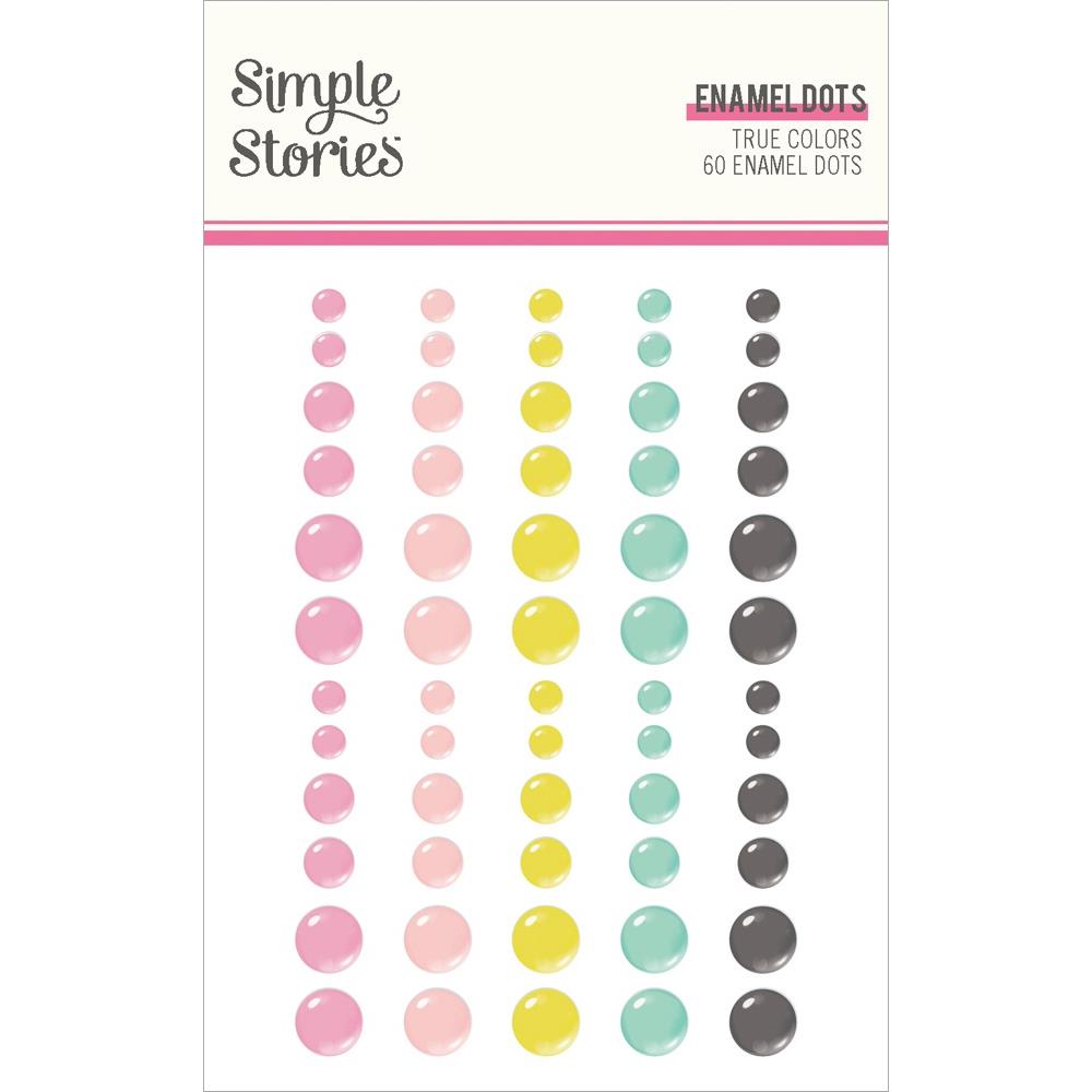 Simple Stories - True Colours Enamel Dots - Scrap Of Your Life 