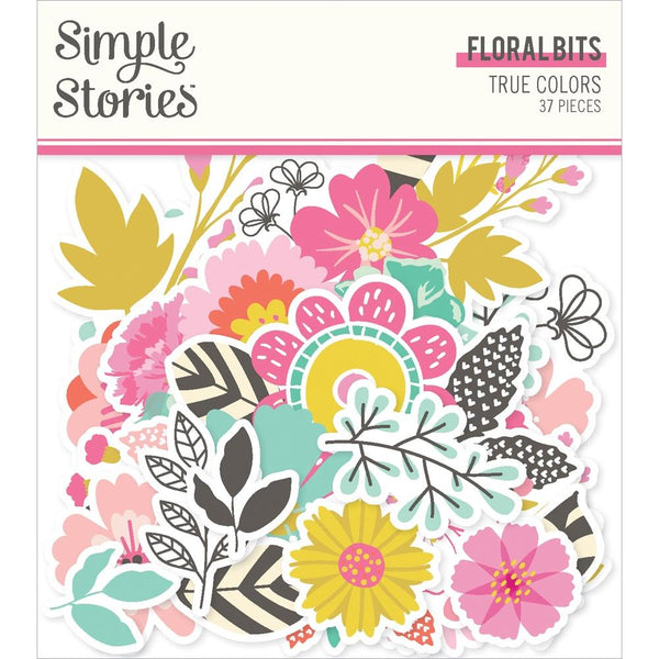 Simple Stories - True Colours Bits & Pieces Die-Cuts Floral - Scrap Of Your Life 
