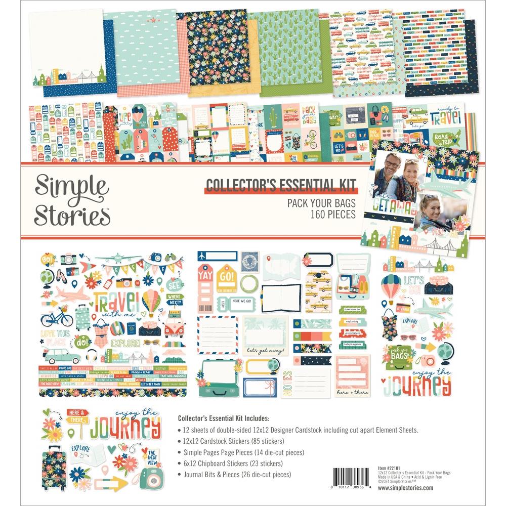 Simple Stories - Pack Your Bags Essentials Kit - Scrap Of Your Life 