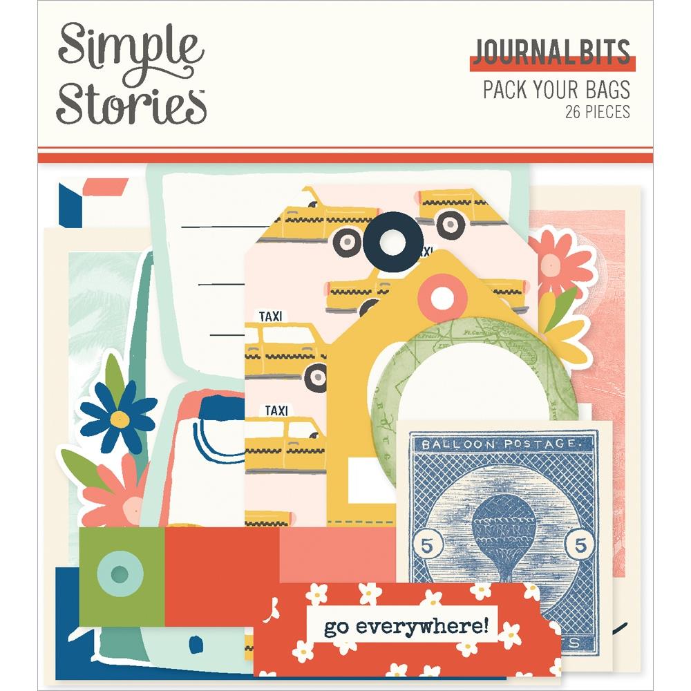 Simple Stories - Pack Your Bags Bits & Pieces Die-Cuts Journal - Scrap Of Your Life 