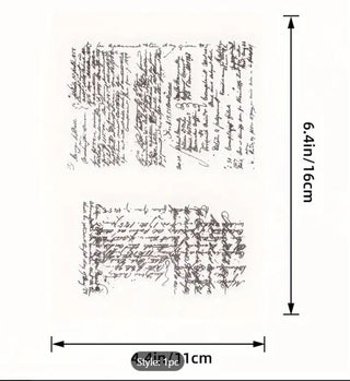 Retro English Handwritten Script Clear Stamp - Scrap Of Your Life 