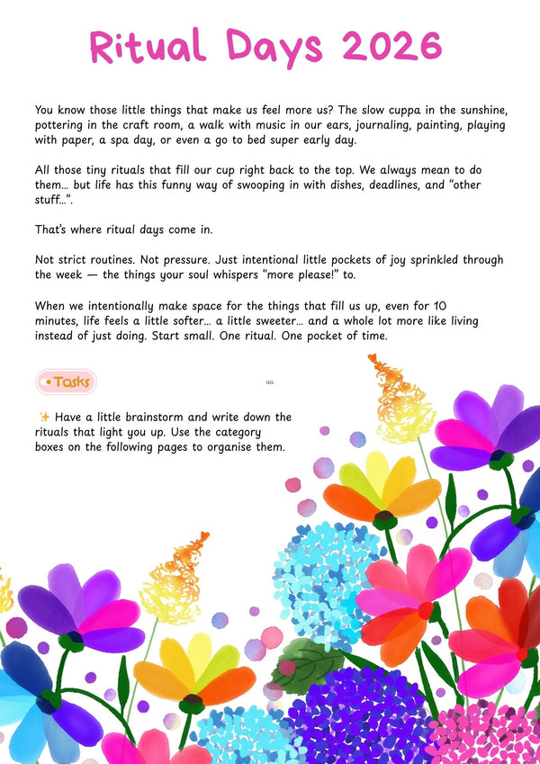 Printable - Self Care Ritual Days