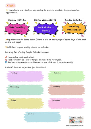 SSelf Care Rituals Free workbook for journaling, reflection, and intentional self care practices 4