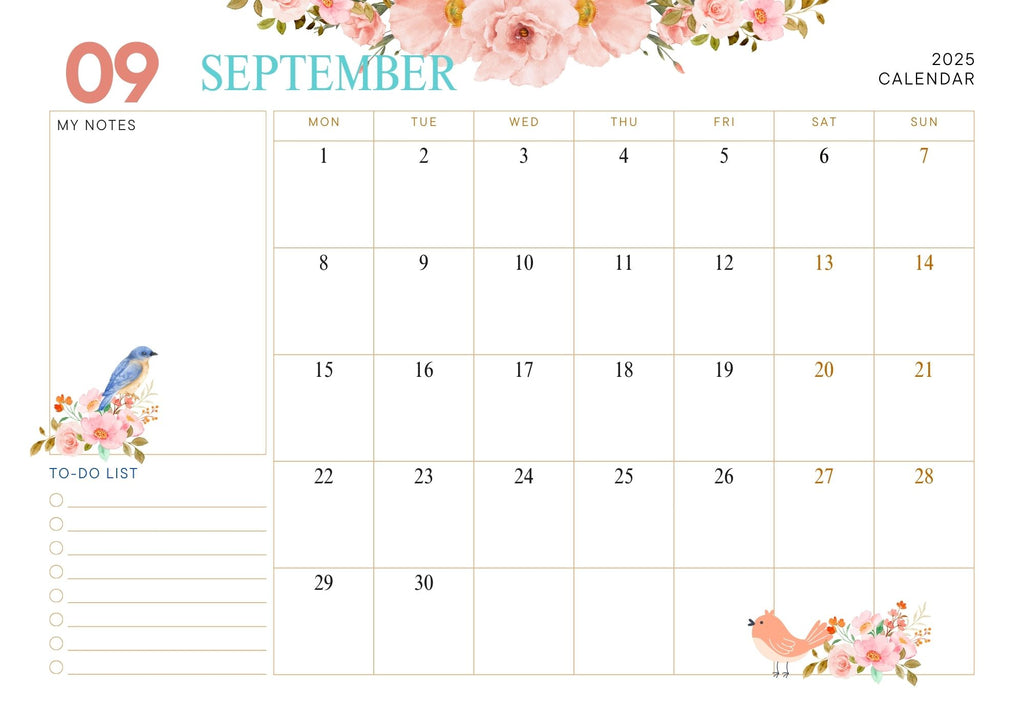 Calender 2025 September - Scrap Of Your Life 