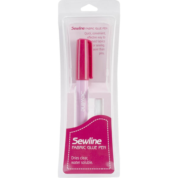 Sewline Water-Soluble Fabric Glue Pen W/Refill Blue - Scrap Of Your Life 