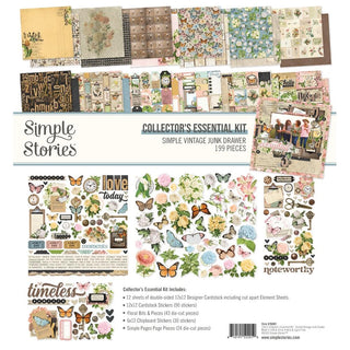 Simple Stories -  Essential Collection Kit 12x12 Junk Drawer - Scrap Of Your Life 