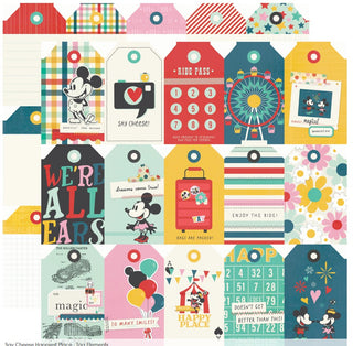 Simple Stories 12 x 12 - Say Cheese - Happiest Place Double-Sided Tag Elements