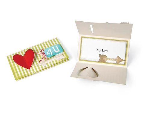 Sizzix Card /w Folding Closure, Hearts & Arrow Die - Scrap Of Your Life 