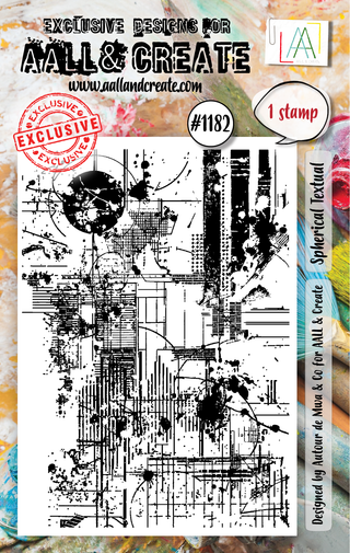 AALL & Create -  Spherical Textual- #1182 -A7 Stamp Set - Scrap Of Your Life 