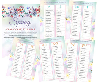 Spring Scrapbooking Titles - Scrap Of Your Life 