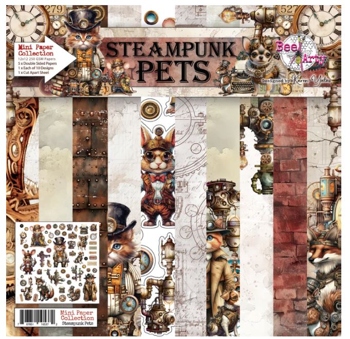 Bee Arty Steampunk Pets - Mini Collection Paper Pack