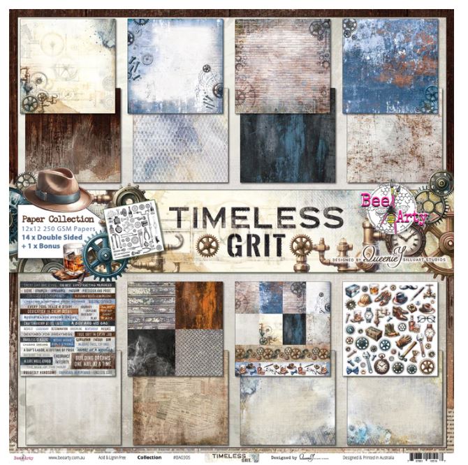 Bee Arty Timeless Grit - Collection Paper Pack