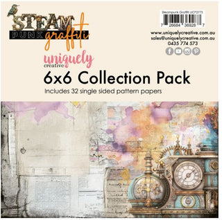 Uniquely Creative - Steampunk Graffiti 6 X 6 Collection Pack - Scrap Of Your Life 
