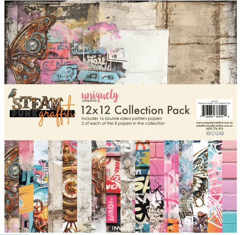 Uniquely Creative Steampunk Graffiti 12 x 12 Collection Pack