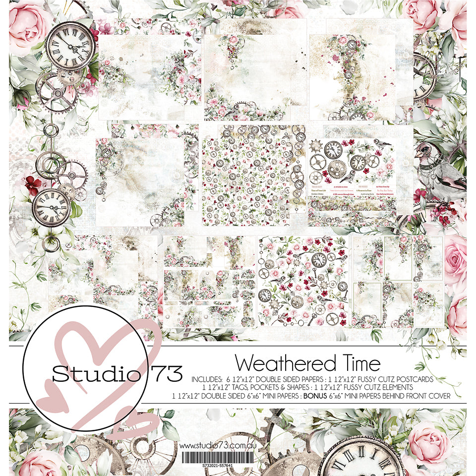 Studio 73 - 12"x12" Collection Kit - Weathered Time - Scrap Of Your Life 