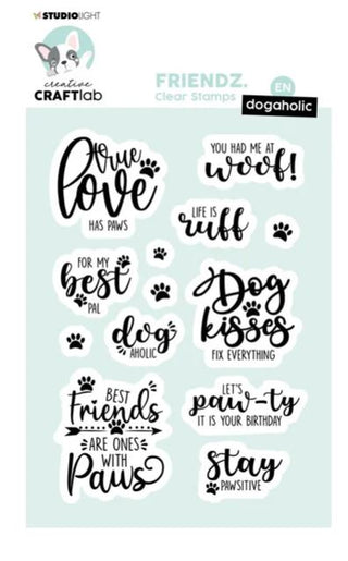 Studio Light Friendz Clear Stamps Nr. 166, Dogaholic - Scrap Of Your Life 
