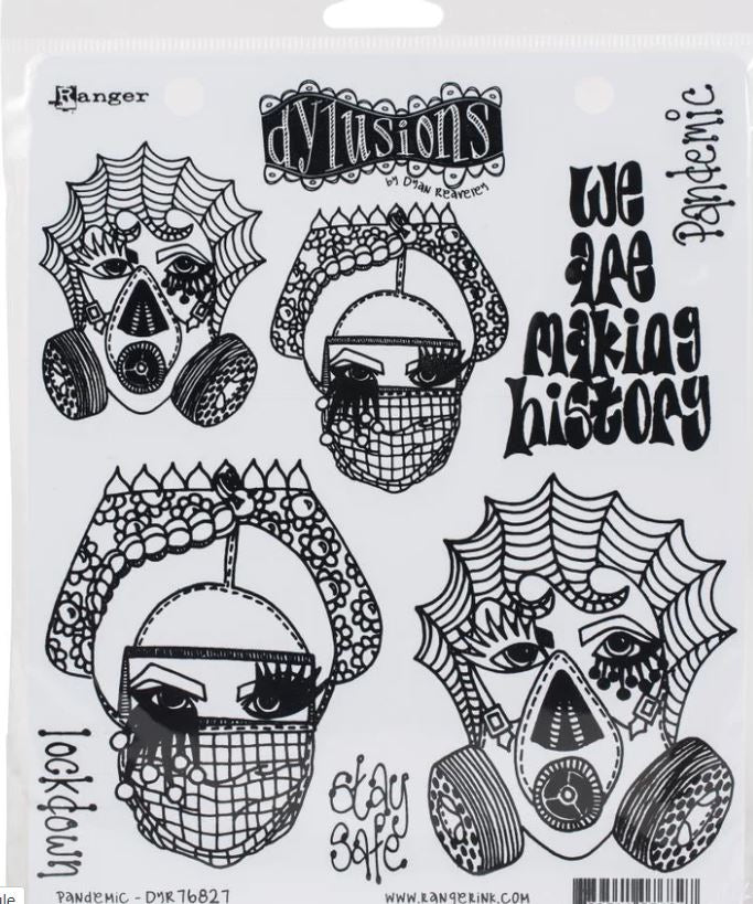 Ranger Ink - Dylusions - Rubber Stamp Set - Pandemic - Scrap Of Your Life 