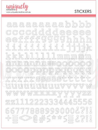 Uniquely Creative -  Puffy White Alphabet - Scrap Of Your Life 