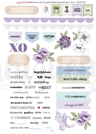 Uniquely Creative - Wisteria Lane - Cut-A-Parts - Scrap Of Your Life 