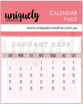 Uniquely Creative Calender Pad 2025 - Scrap Of Your Life 