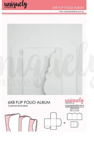 Uniquely Creative - Flip Folio Album - White 6" x 8" - Scrap Of Your Life 