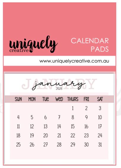 Uniquely Creative Calender Pad 2026 - Scrap Of Your Life 