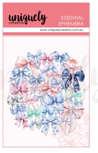 Uniquely Creative Indigo Blue Bow Ephemera - Scrap Of Your Life 
