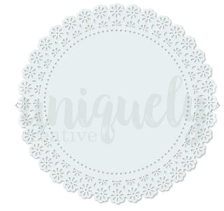 Light Blue Lacey Circle Decorative Base Layer - Scrap Of Your Life 