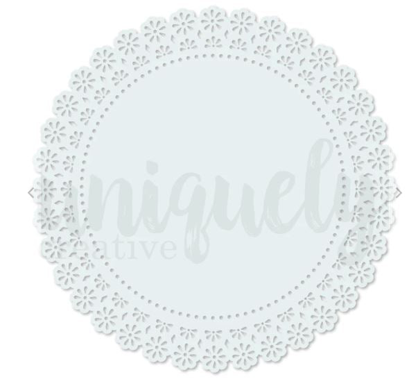 Light Blue Lacey Circle Decorative Base Layer - Scrap Of Your Life 
