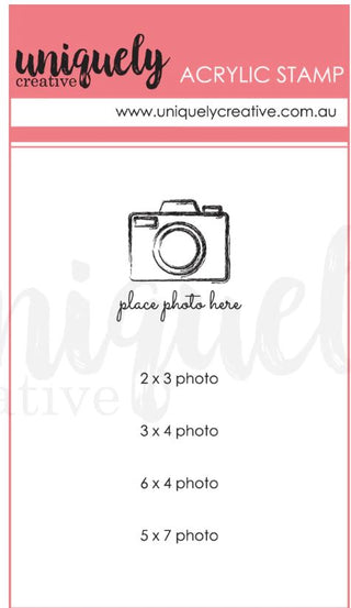 Uniquely Creative -  Acrylic Stamps - Mark Making Mini  - Place Photo Here - Scrap Of Your Life 