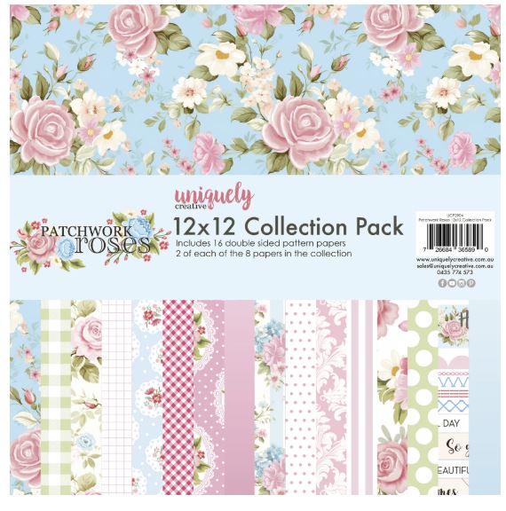 Uniquely Creative - Patchwork Roses 12 x 12 Collection Pack - Scrap Of Your Life 