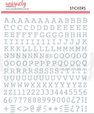 Uniquely Creative Sweet as Honey Silver Gold Alpha Stickers - Uppercase