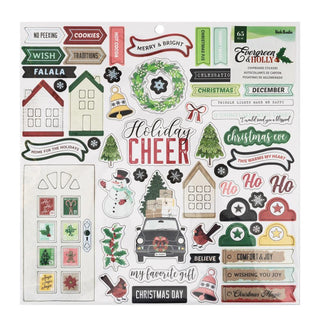 Vicki Boutin Evergreen and Holly Chipboard Stickers 12x12 - Scrap Of Your Life 