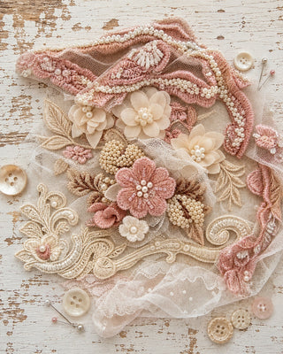 Junk Journal Draw - Shabby Blush Vintage Lace Pack