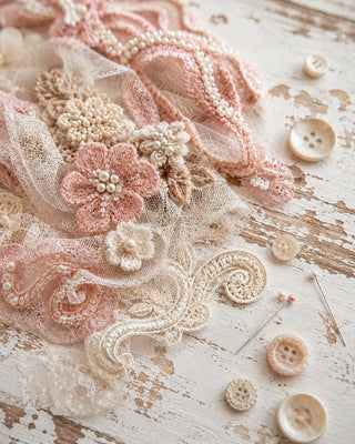 Junk Journal Draw - Shabby Blush Vintage Lace Pack