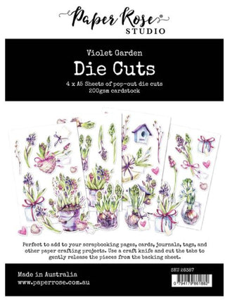Paper Rose Violet Garden Die Cuts - Scrap Of Your Life 