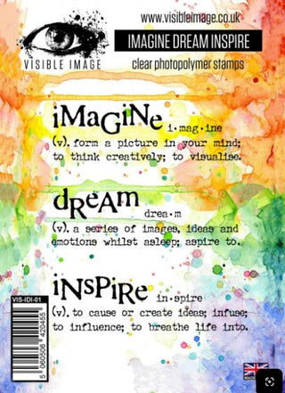 Visible Image Acrylic Stamp Imagine Dream Inspire