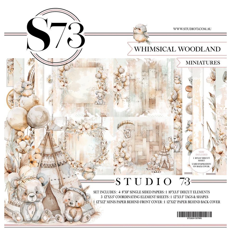 Studio 73 - 12"x12" Whimsical Woodland Miniatures Set - Scrap Of Your Life 