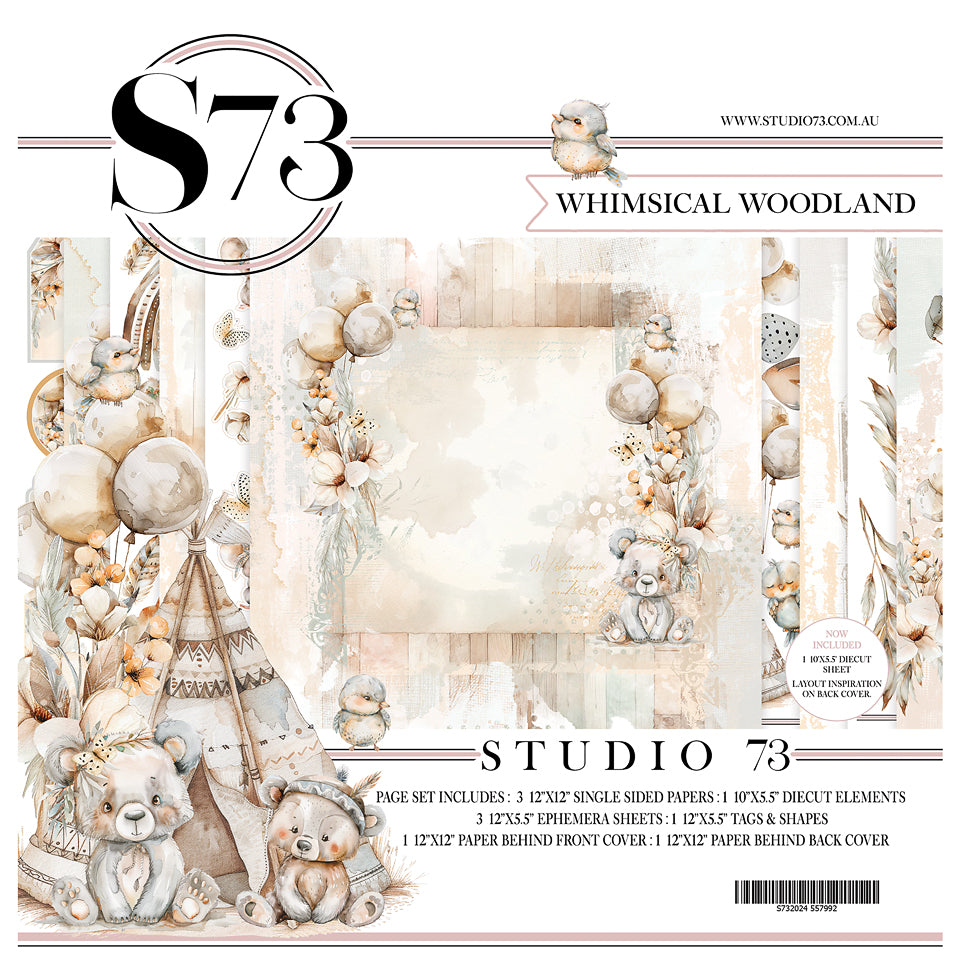 Studio 73 - 12"x12" Whimsical Woodland Page Set - Scrap Of Your Life 