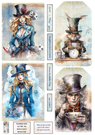 Printable - Cards & Tag - Steampunk Alice - Scrap Of Your Life 